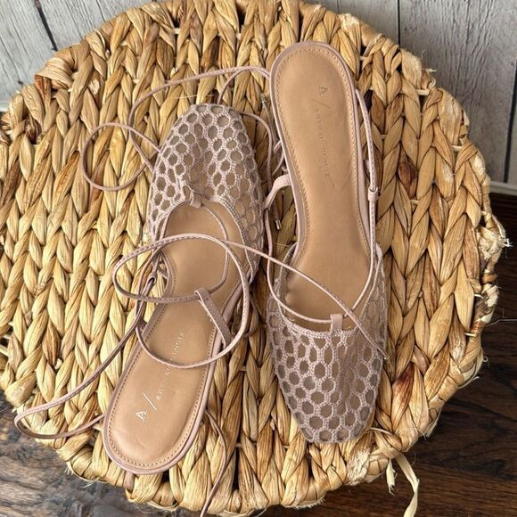 Anthropologie Maeve Caged Ankle-Wrap Lace Up Heels Size 40/9 - Picture 8 of 10